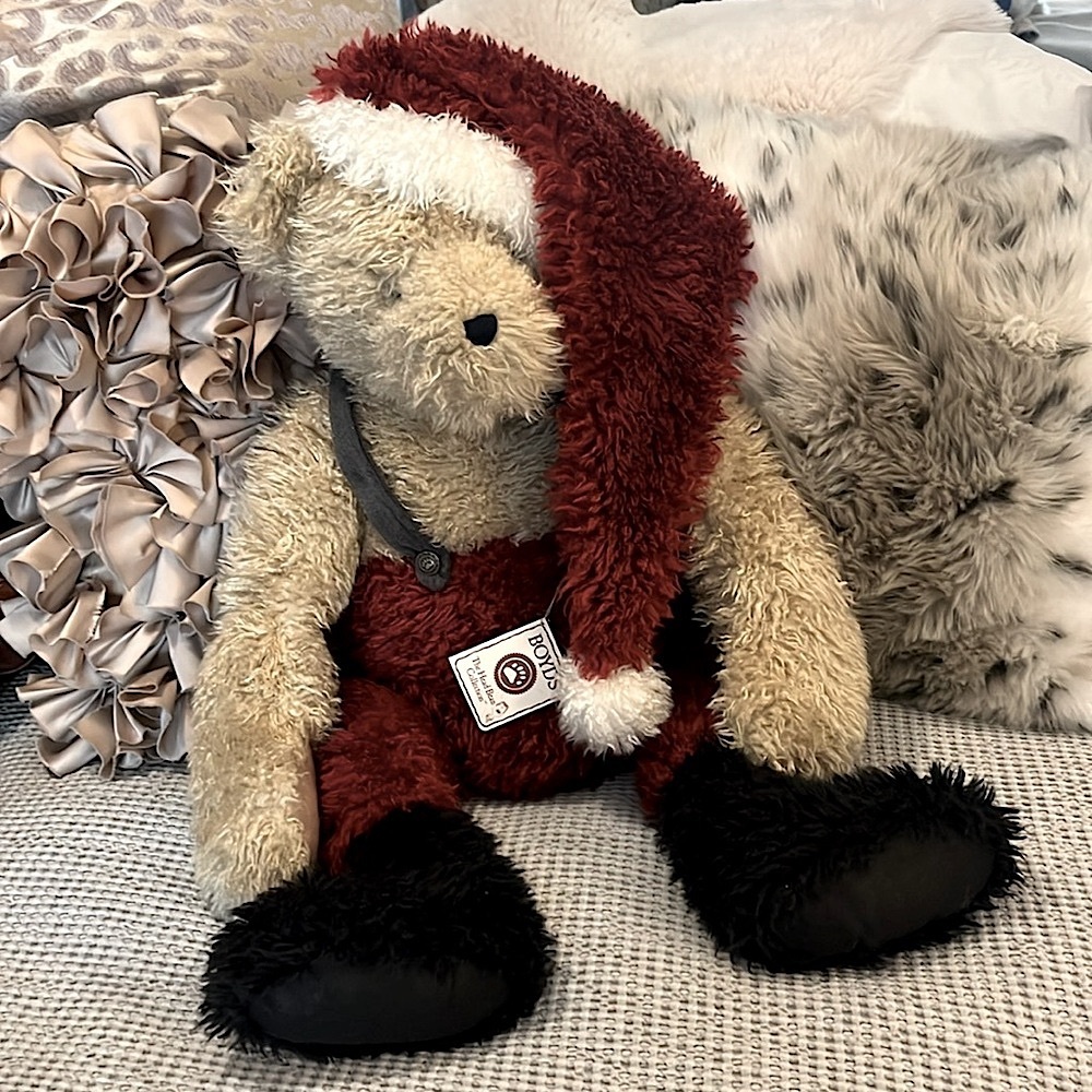 Boyds Bear Nicholas S Hugsley Pre Y2K Vintage Santa Stuffed Bear